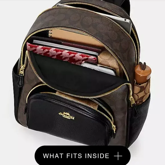 New! Court Backpack In Signature Canvas (Bright Violet) - Picture 7 of 9